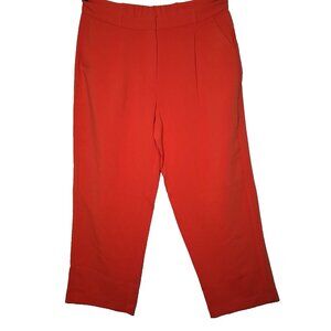 Old Navy Taylor Wide Leg Trouser Pants Plus Size 2X Bright Orange READ